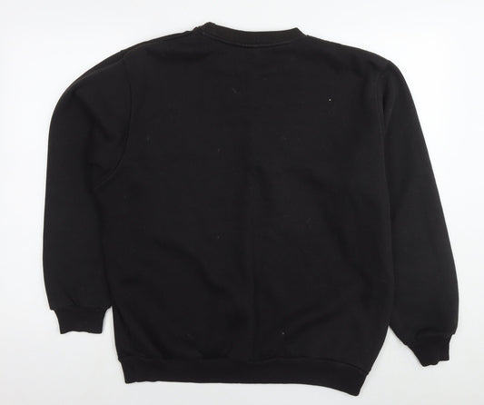 Womens UK L Regular Slazenger Black Pullover Sweatshirt