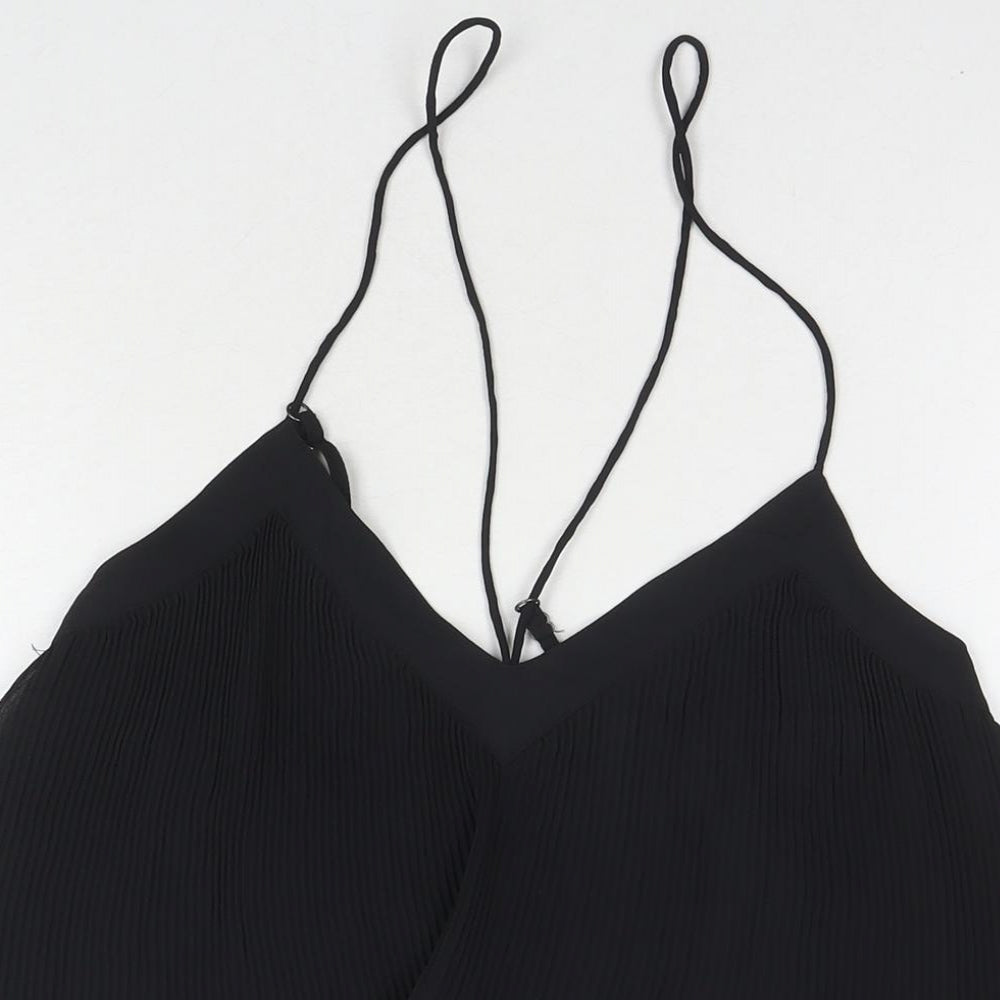Hollister Womens Black Polyester Basic Tank Size XS V-Neck