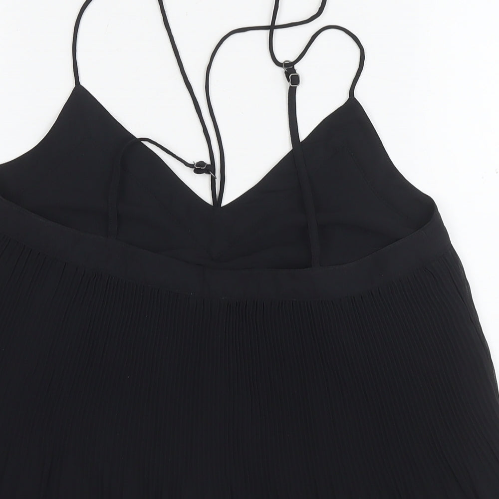 Hollister Womens Black Polyester Basic Tank Size XS V-Neck