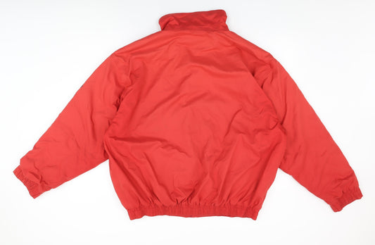 Jack Murphy Mens Red Bomber Jacket Coat Size 2XL Zip