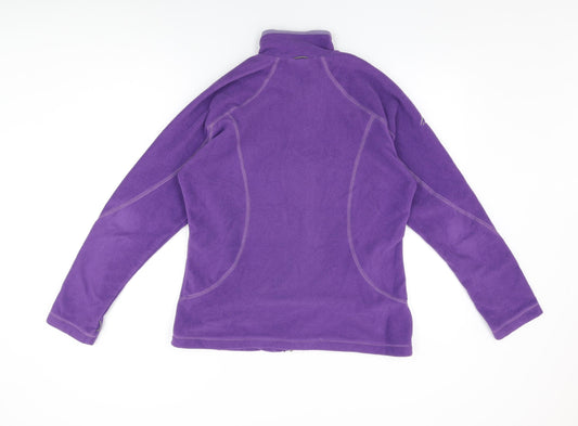 K-Way Womens Purple Polyester Full Zip Sweatshirt Size M Zip