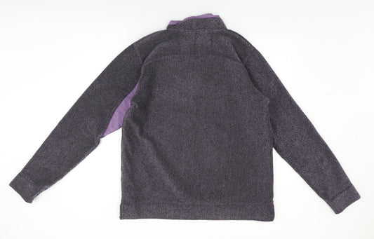 Cotton Traders Womens Purple Polyester Pullover Sweatshirt Size M Zip