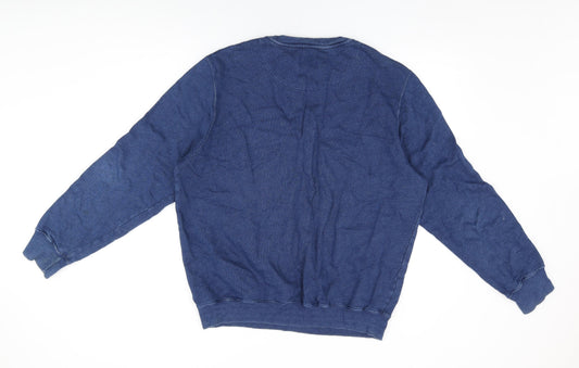 John Lewis Womens Blue Cotton Pullover Sweatshirt Size XL Pullover