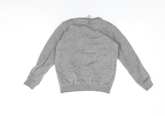 Hype Boys Grey Cotton Pullover Sweatshirt Size 11-12 Years Pullover