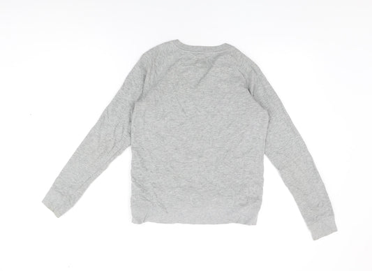 Jack Wills Womens Grey Cotton Pullover Sweatshirt Size 8 Pullover