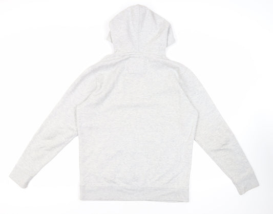 Pull&Bear Mens Grey Cotton Pullover Hoodie Size S