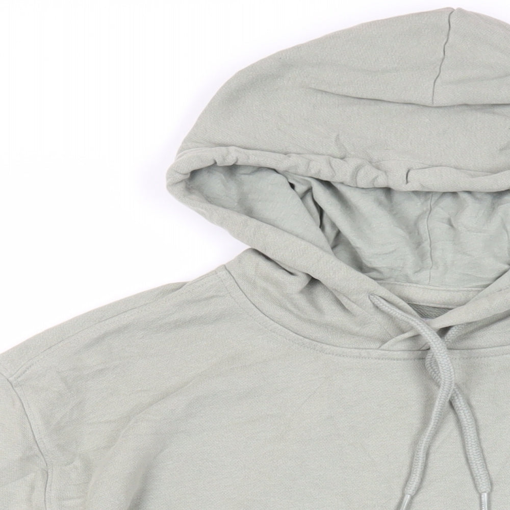Hollister Mens Green Cotton Pullover Hoodie Size XS - Logo Pockets
