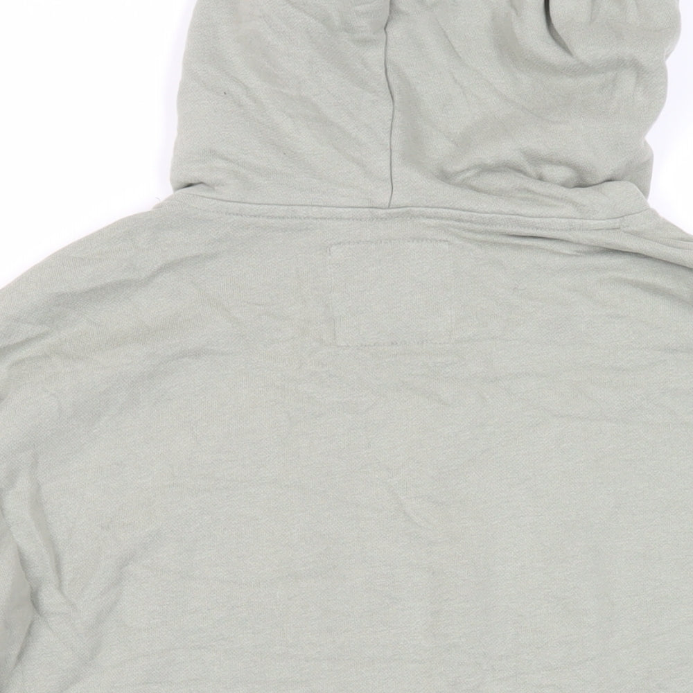 Hollister Mens Green Cotton Pullover Hoodie Size XS - Logo Pockets