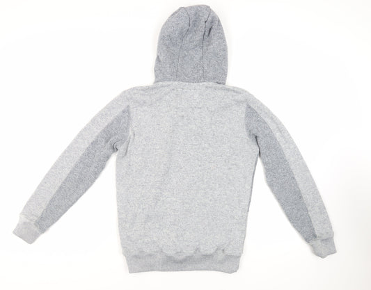 Quicksilver Mens Grey Cotton Pullover Hoodie Size S - Pockets