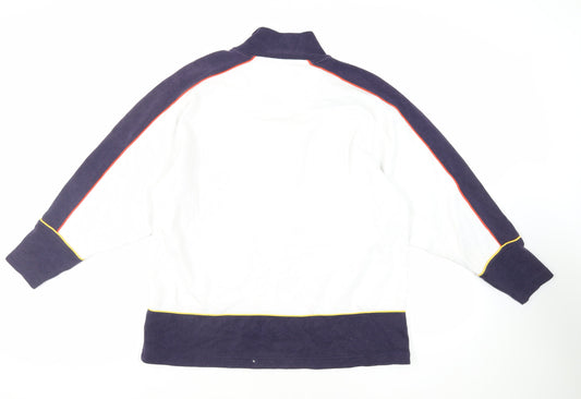 Reebok Mens White Polyester Pullover Sweatshirt Size M - Logo