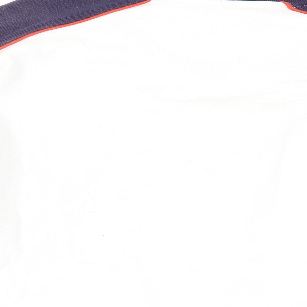 Reebok Mens White Polyester Pullover Sweatshirt Size M - Logo