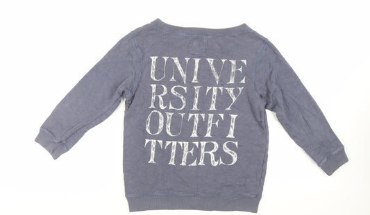 Jack Wills Womens Blue Cotton Pullover Sweatshirt Size 8 Pullover - Logo