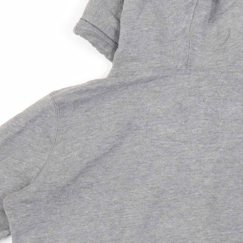 Hollister Womens Grey Cotton Full Zip Hoodie Size M Zip - Logo Pockets