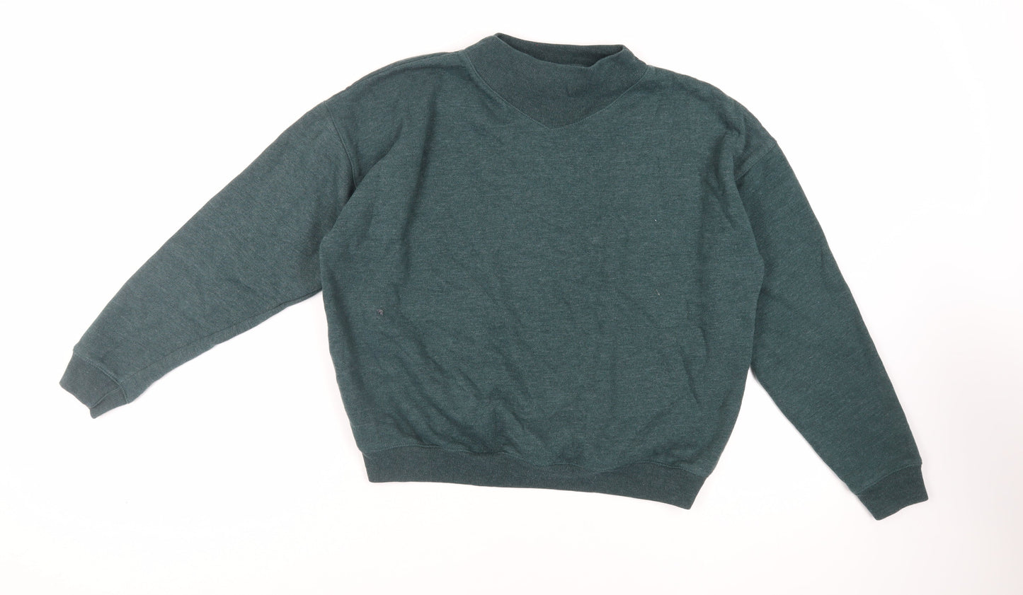Jack Wills Womens Green Cotton Pullover Sweatshirt Size 14 Pullover