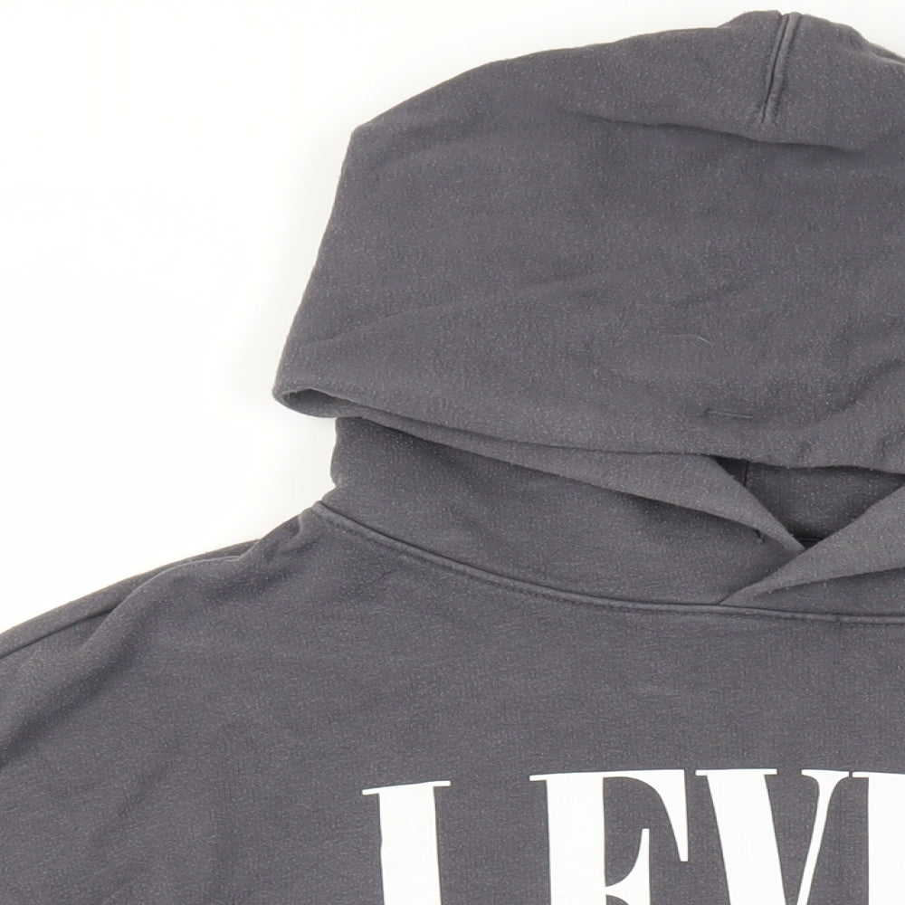 Levi's Womens Grey Cotton Pullover Hoodie Size XL Pullover - Logo