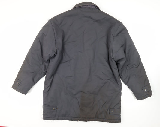 St Michael Mens Blue Pea Coat Coat Size M Zip - Vintage