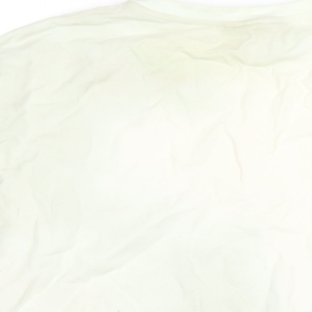 Disney Womens Yellow Cotton Pullover Sweatshirt Size 16 Pullover - Mickey Mouse Basketball