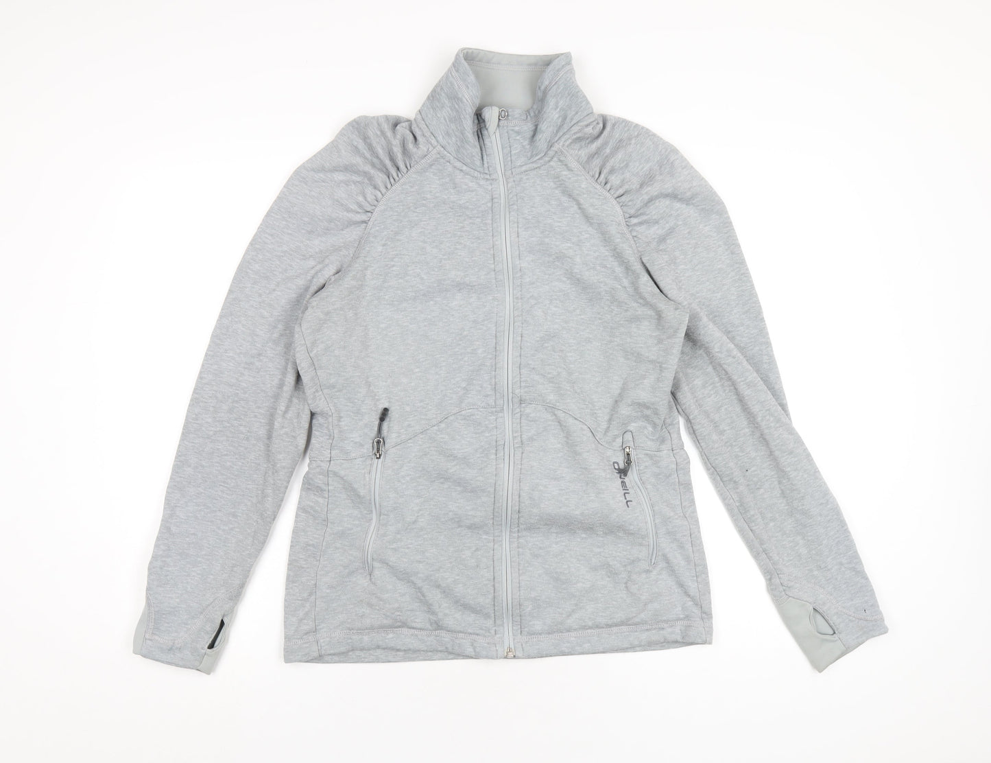O'Neill Womens Grey Polyester Full Zip Sweatshirt Size XL Zip