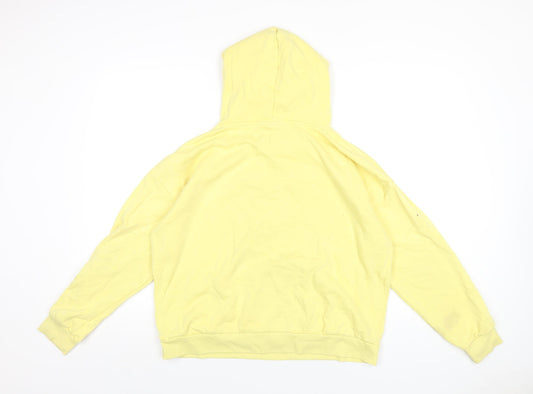 Disney Womens Yellow Cotton Pullover Hoodie Size 12 Pullover - Winnie the Pooh