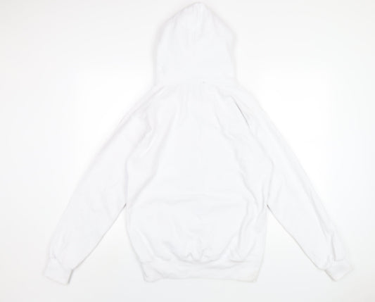 Lipsy Womens White Cotton Pullover Hoodie Size S Pullover