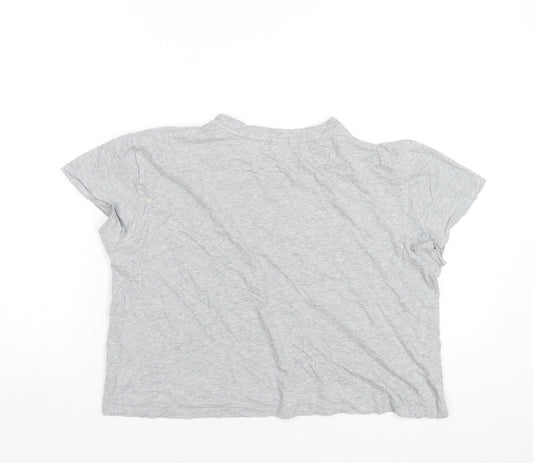 Disney Womens Grey Cotton Basic T-Shirt Size M Round Neck - Aristocats Marie