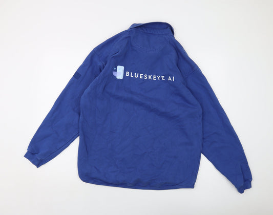 Russell Mens Pink Cotton Pullover Sweatshirt Size L