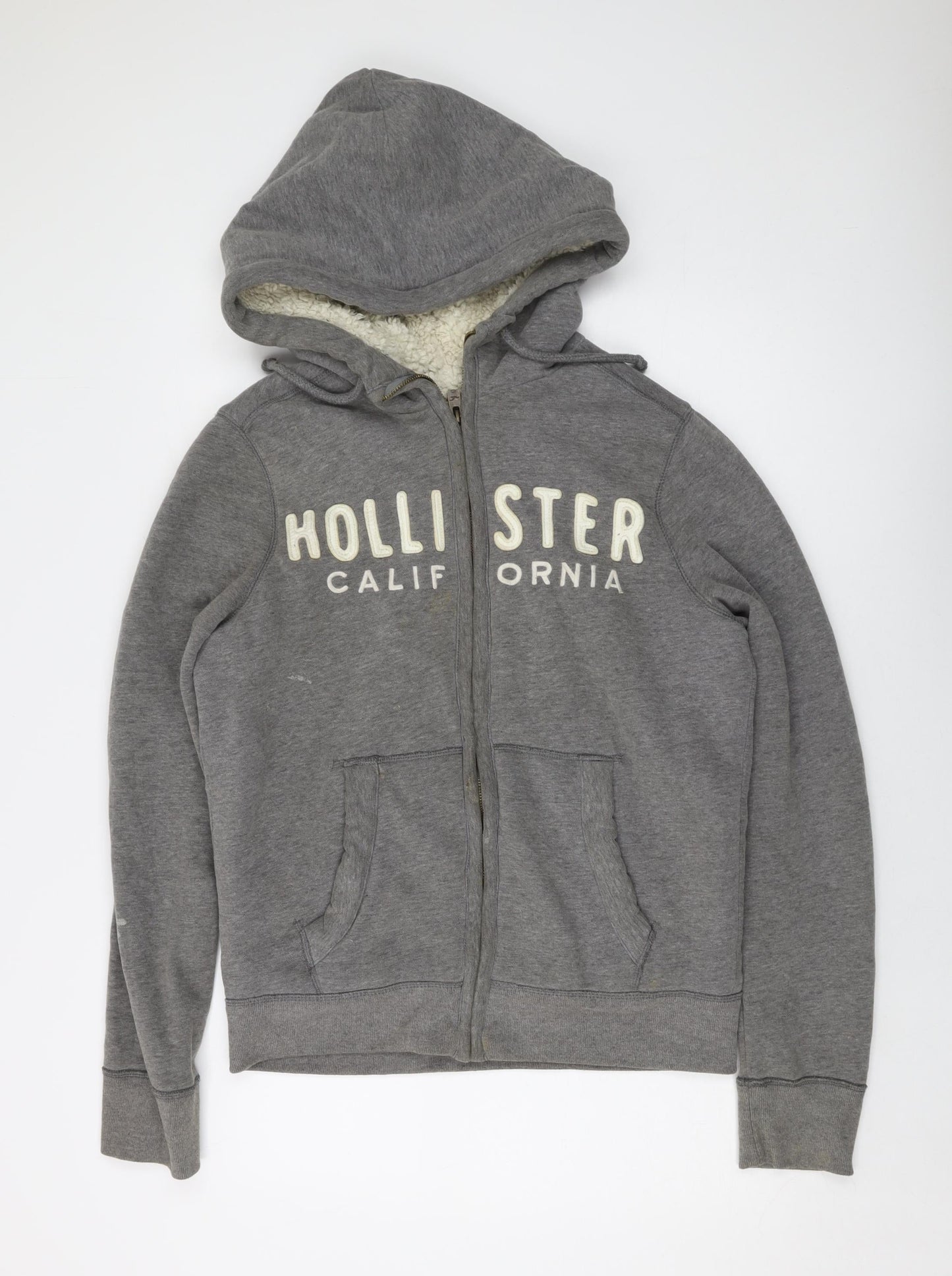 Hollister Mens Green Cotton Full Zip Hoodie Size M