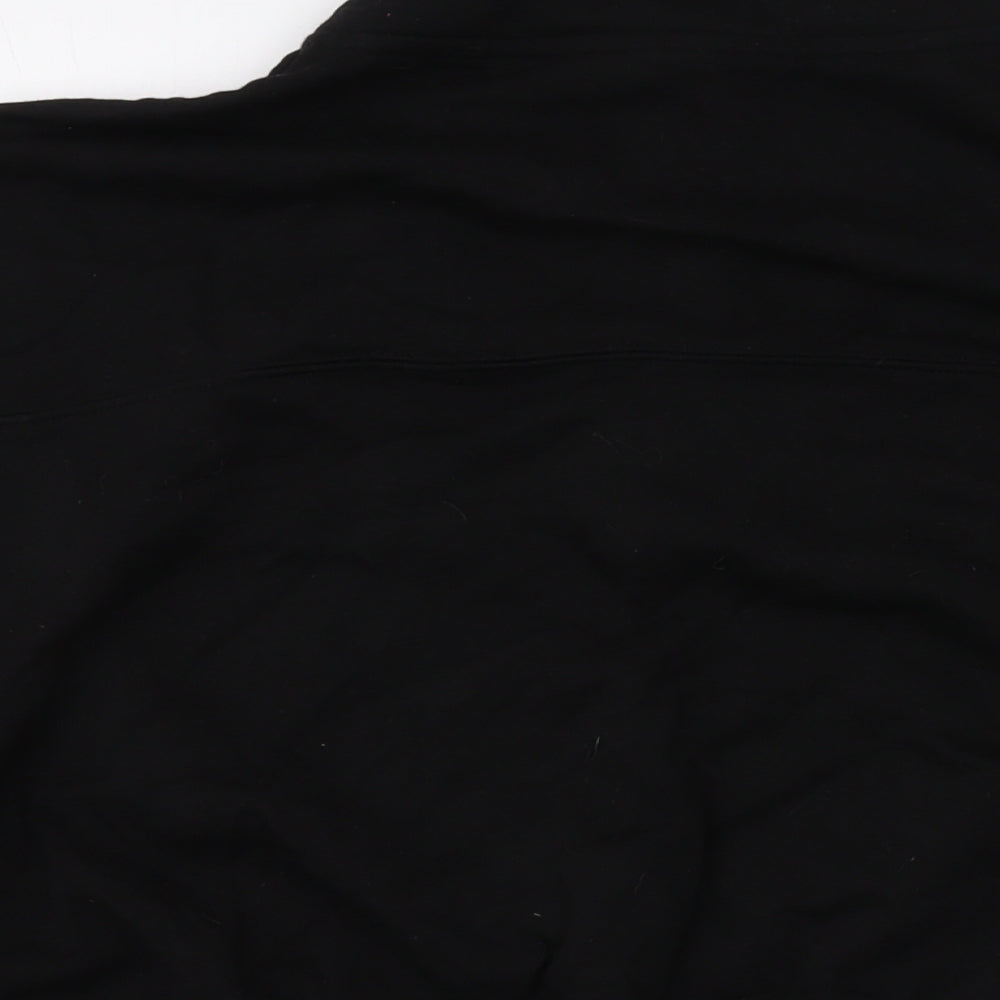 H&M Womens Black Polyester Pullover Sweatshirt Size L Zip