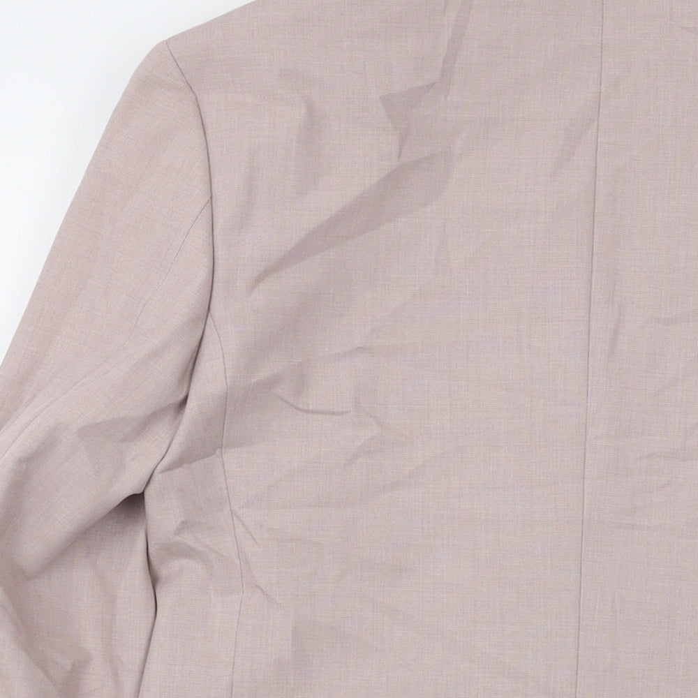 Marks and Spencer Mens Pink Polyester Jacket Suit Size 36 Regular