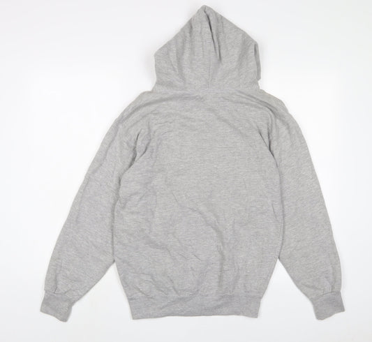 Jostens Mens Grey Cotton Pullover Hoodie Size S - Embroidered