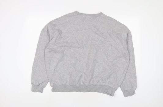 missgui Womens Grey Cotton Pullover Sweatshirt Size 12 Pullover