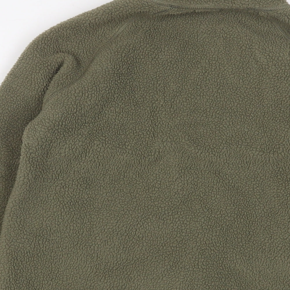 Brand and care label for H&M boys’ green jacket, size 8-9, years zip - 8-10 years