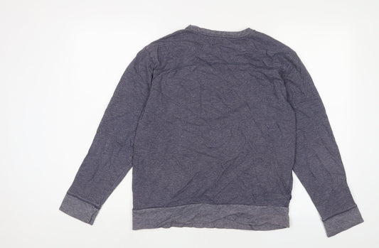 John Lewis Mens Blue Cotton Pullover Sweatshirt Size S