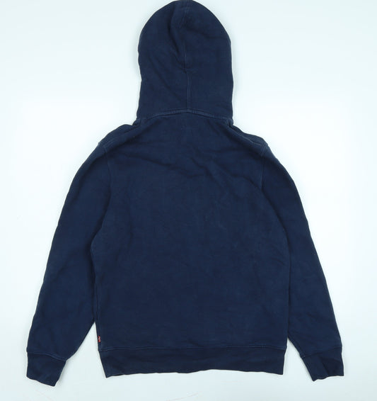 Levi's Mens Blue Cotton Pullover Hoodie Size M - Logo