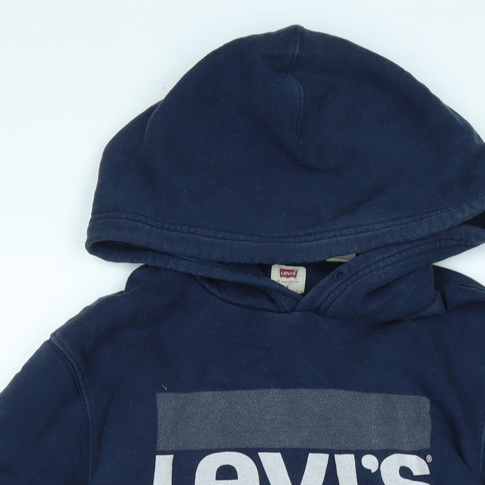 Levi's Mens Blue Cotton Pullover Hoodie Size M - Logo