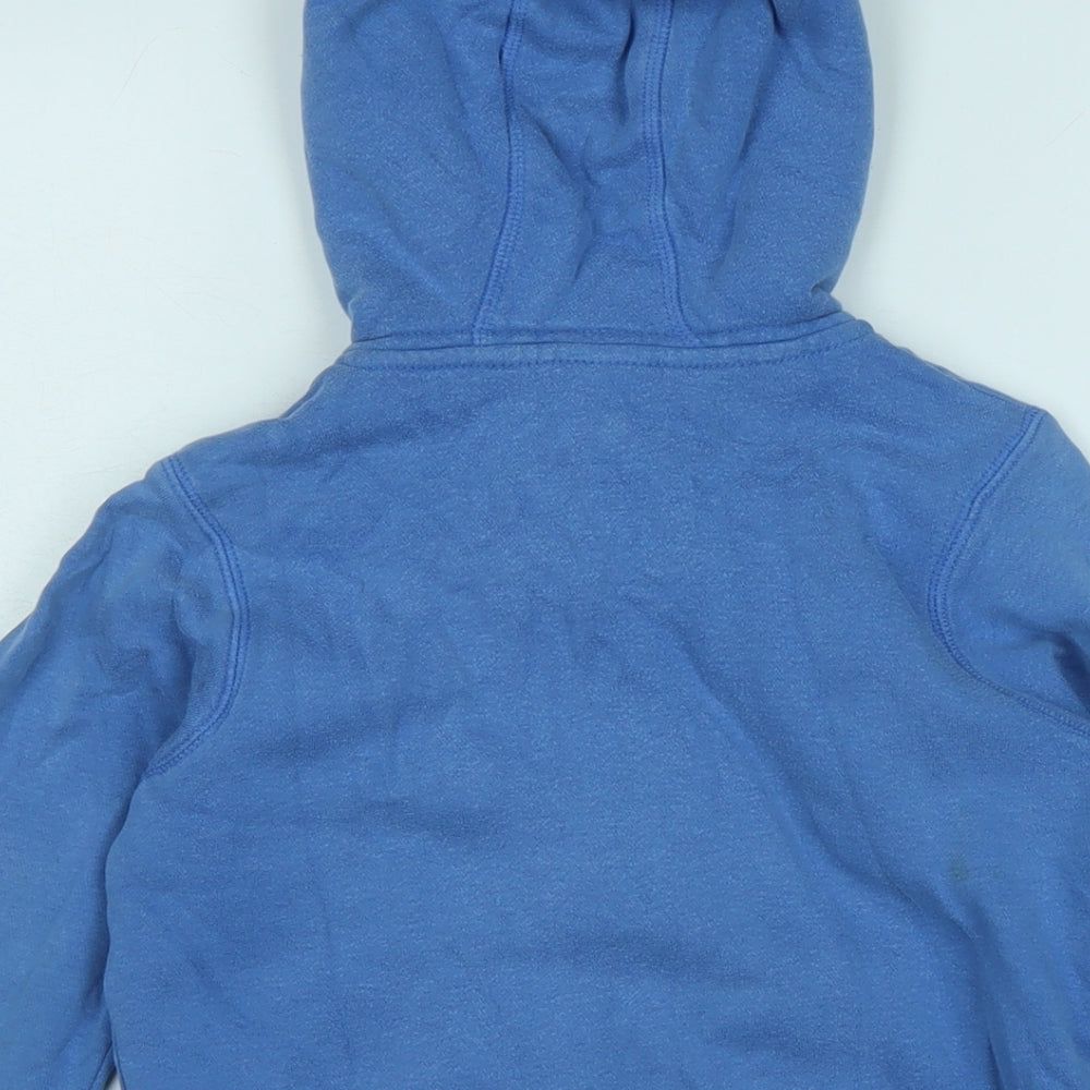 Brand and care label for Origionals boys’ blue jacket, size 5-6, years zip - logo