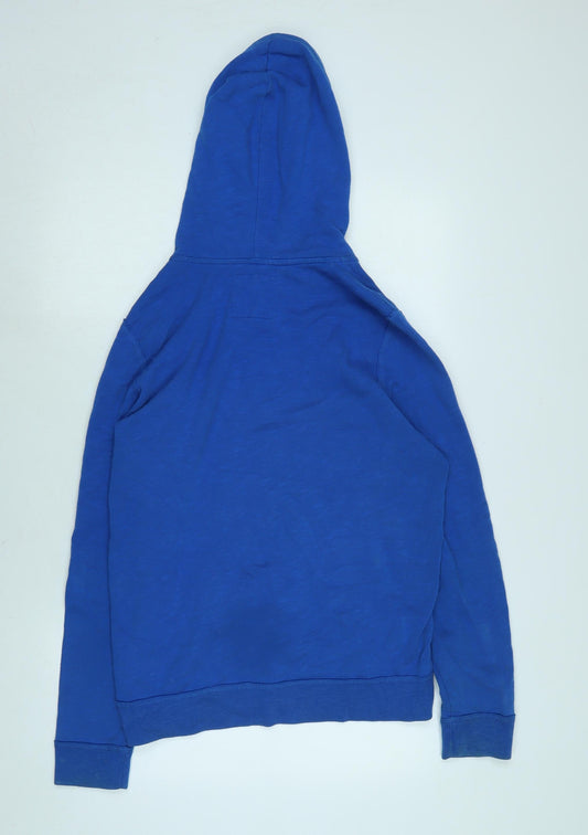 Hollister Mens Blue Jacket Size S Zip - Logo