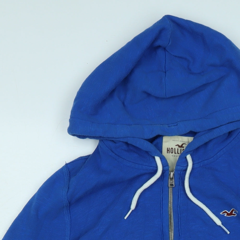 Hollister Mens Blue Jacket Size S Zip - Logo