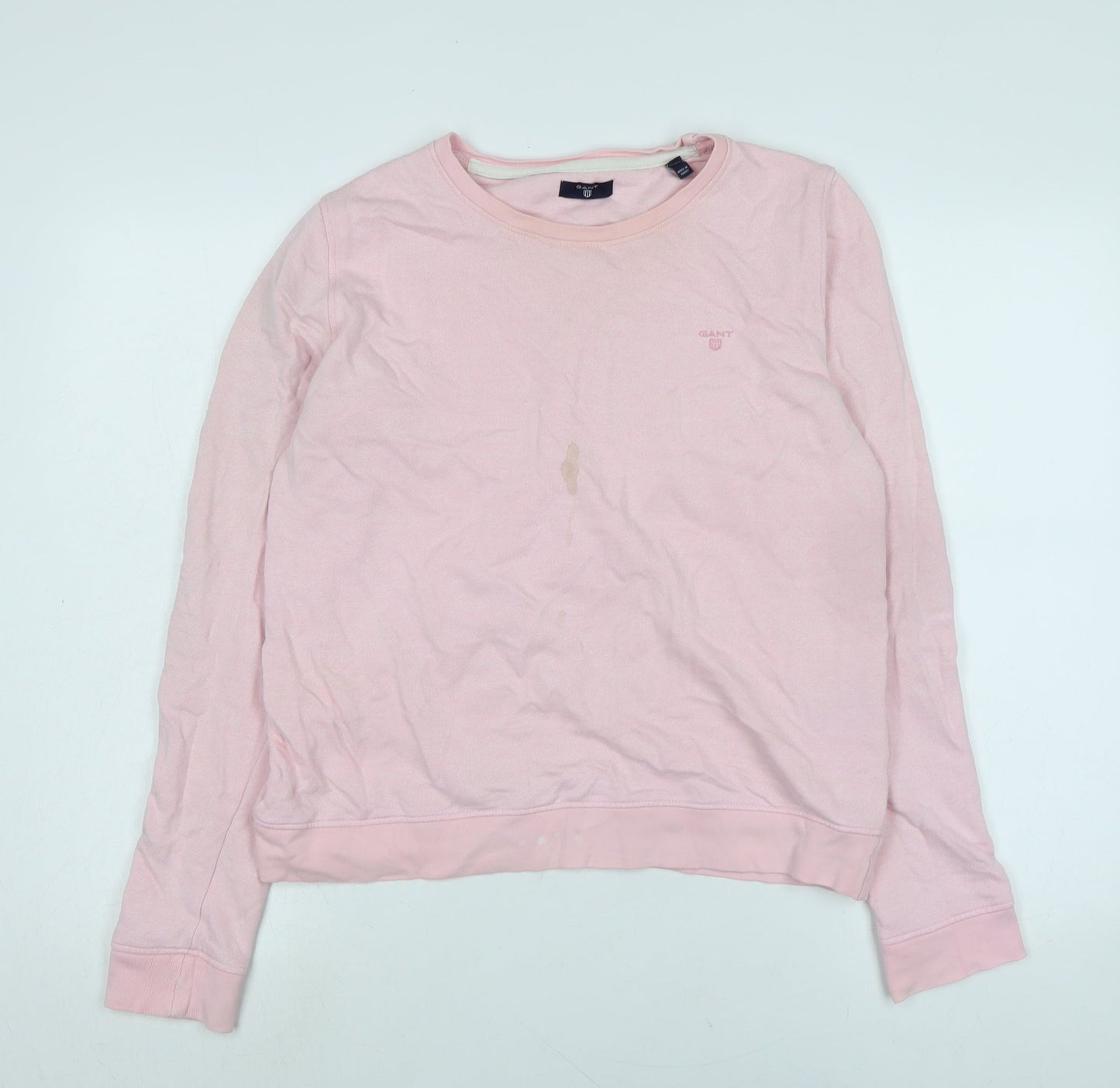 GANT Womens Pink Polyester Pullover Sweatshirt Size L - Logo