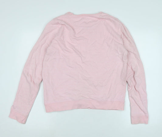 GANT Womens Pink Polyester Pullover Sweatshirt Size L - Logo