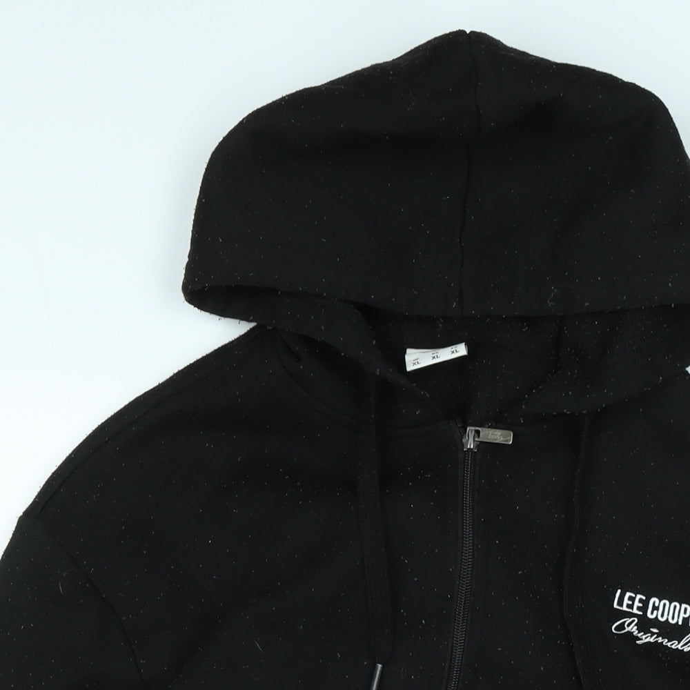 Lee Cooper Mens Black Jacket Size XL Zip - Logo
