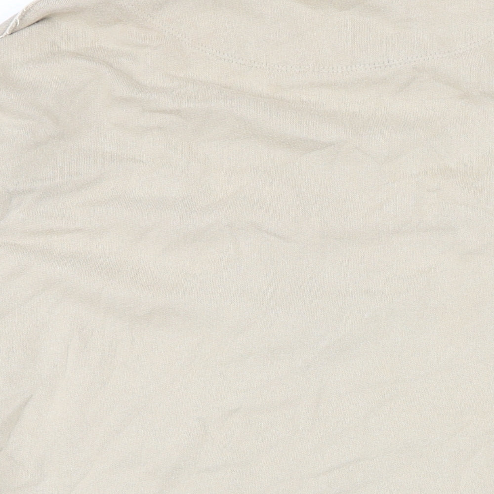Fcuk Jeans Mens Beige Cotton Full Zip Sweatshirt Size M