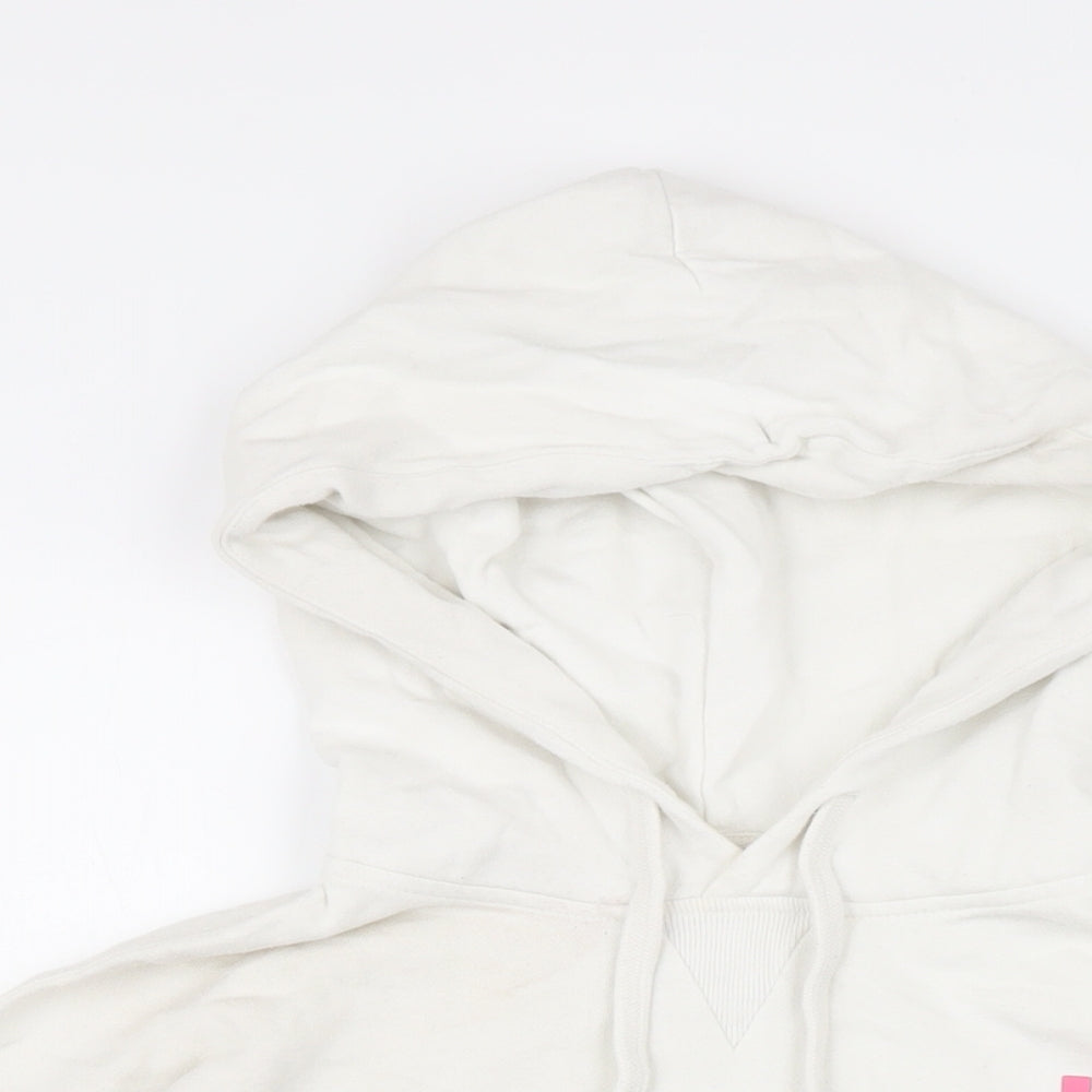 Jack Wills Womens White Cotton Pullover Hoodie Size 6