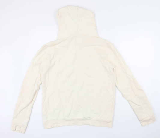 Koton Womens Ivory Cotton Pullover Hoodie Size M
