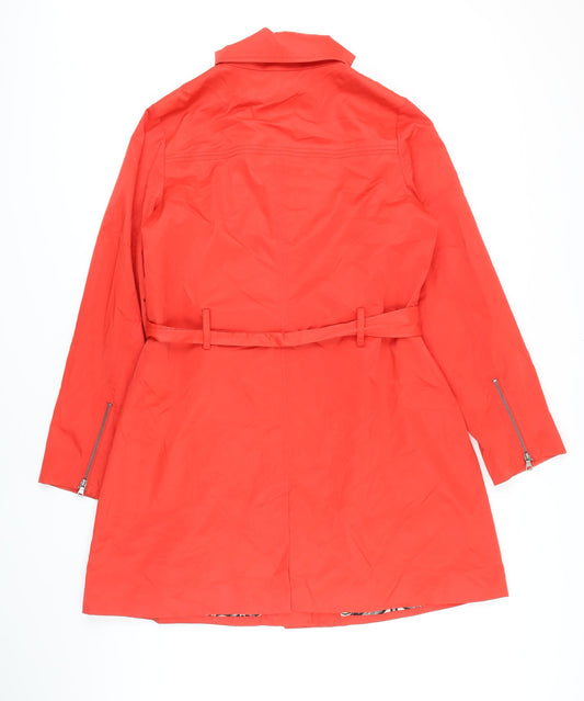 Mossimo Womens Red Rain Coat Coat Size M Zip