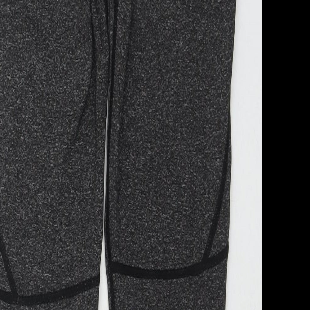 Tone Time Womens Grey Colourblock Polyester Pedal Pusher Leggings Size 8 L27 in Regular Pullover - Size 8-10