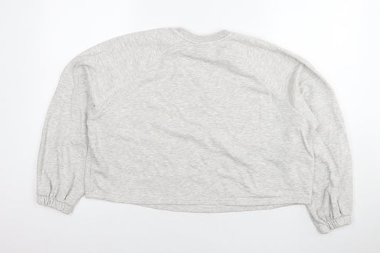 Pineapple Womens Grey Cotton Pullover Sweatshirt Size 10 Pullover - Logo Size 10-12