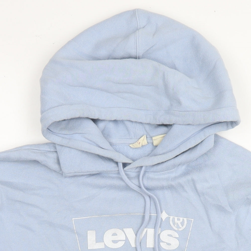 Levi's Womens Blue Cotton Pullover Hoodie Size XS Pullover - Logo