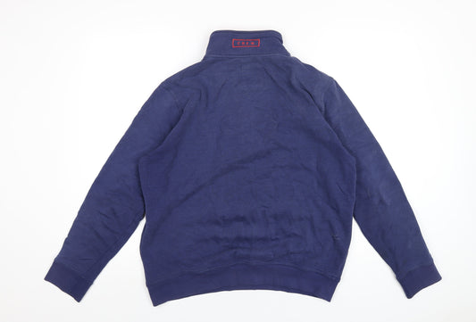 Crew Clothing Mens Blue Cotton Pullover Sweatshirt Size M