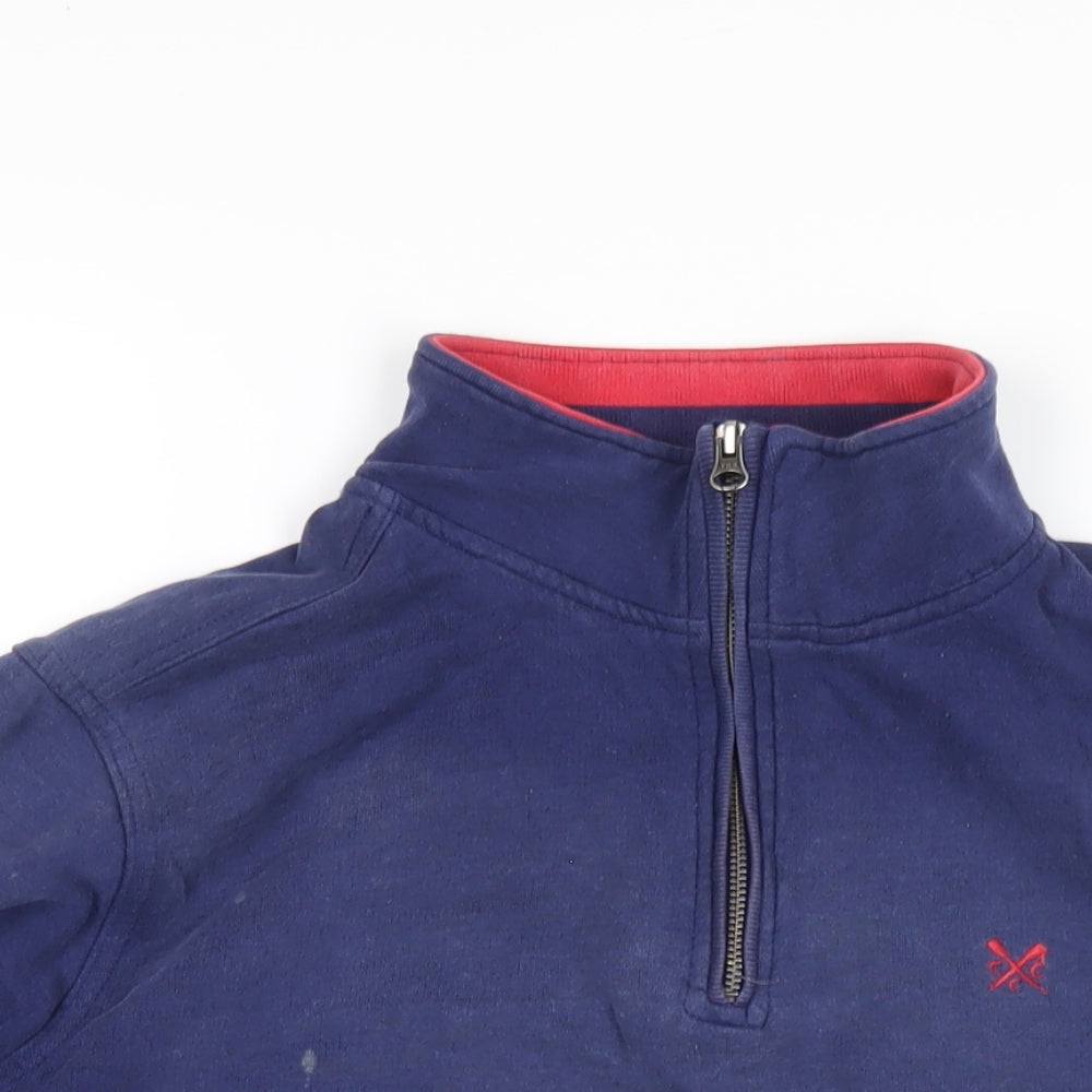 Crew Clothing Mens Blue Cotton Pullover Sweatshirt Size M